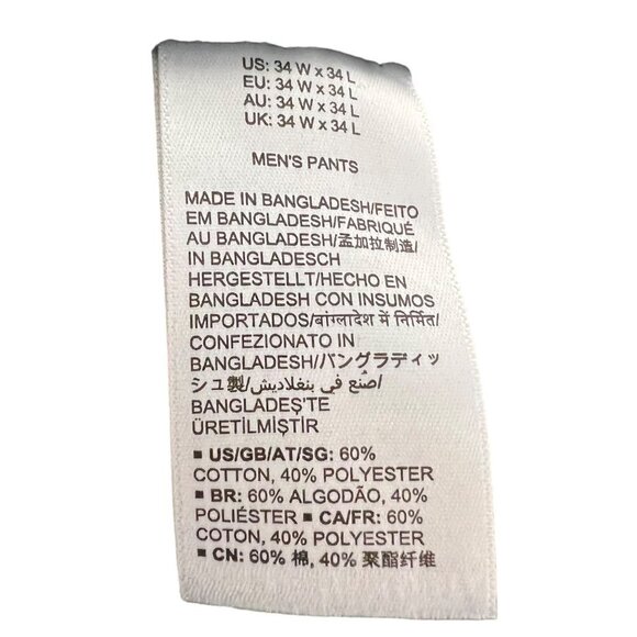 Amazon Essentials Men’s Slim Fit Dress Pants Black Size 34x34 - Picture 9 of 9